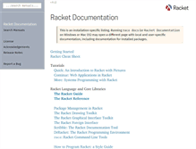 Tablet Screenshot of docs.racket-lang.org
